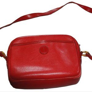 USED Vintage 1991 Red Leather GUCCI Crossbody Bag